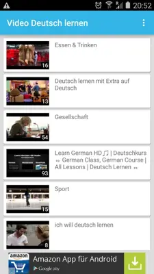 Video Deutsch lernen android App screenshot 2